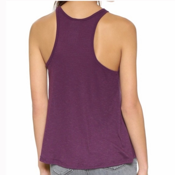 FREE PEOPLE Ribbed Purple Tank Top Size Medium - Picture 5 of 8